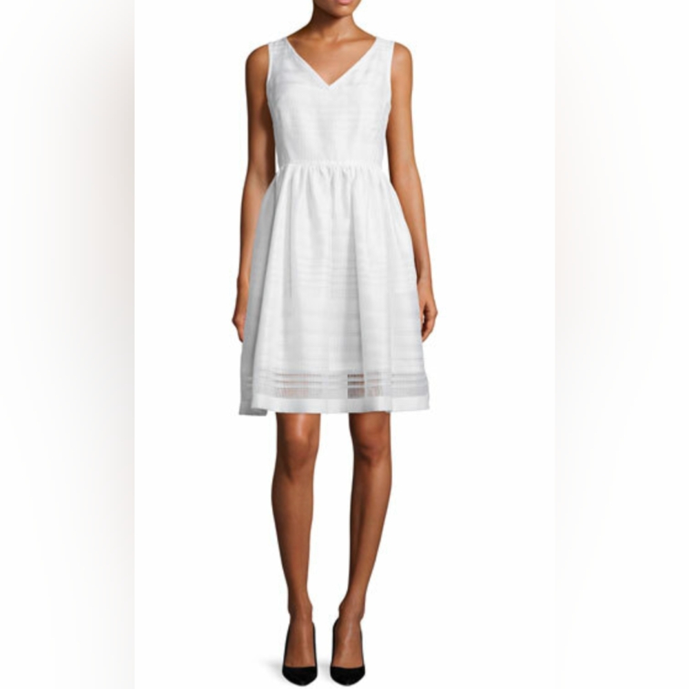Kate Spade Ribbon Organza V Neck Dress Size‎ 2